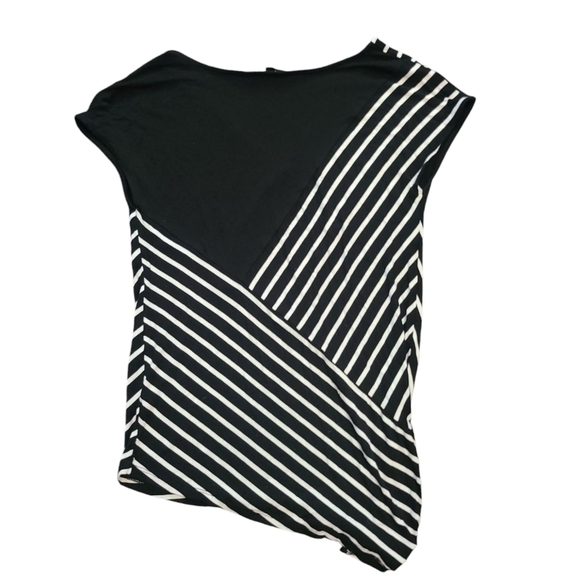 CABLE & GAUGE asymmetrical b&w blouse S - Picture 5 of 9